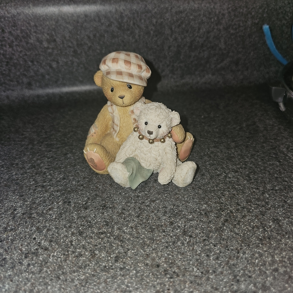 Cherished Teddies Brown and Cream Bear with Lamb